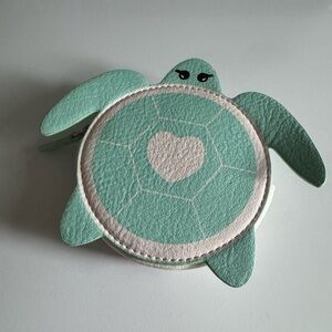 LC Lauren Conrad Vegan Leather Mint Green Turtle Coin Purse